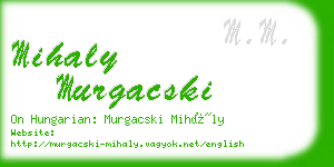 mihaly murgacski business card